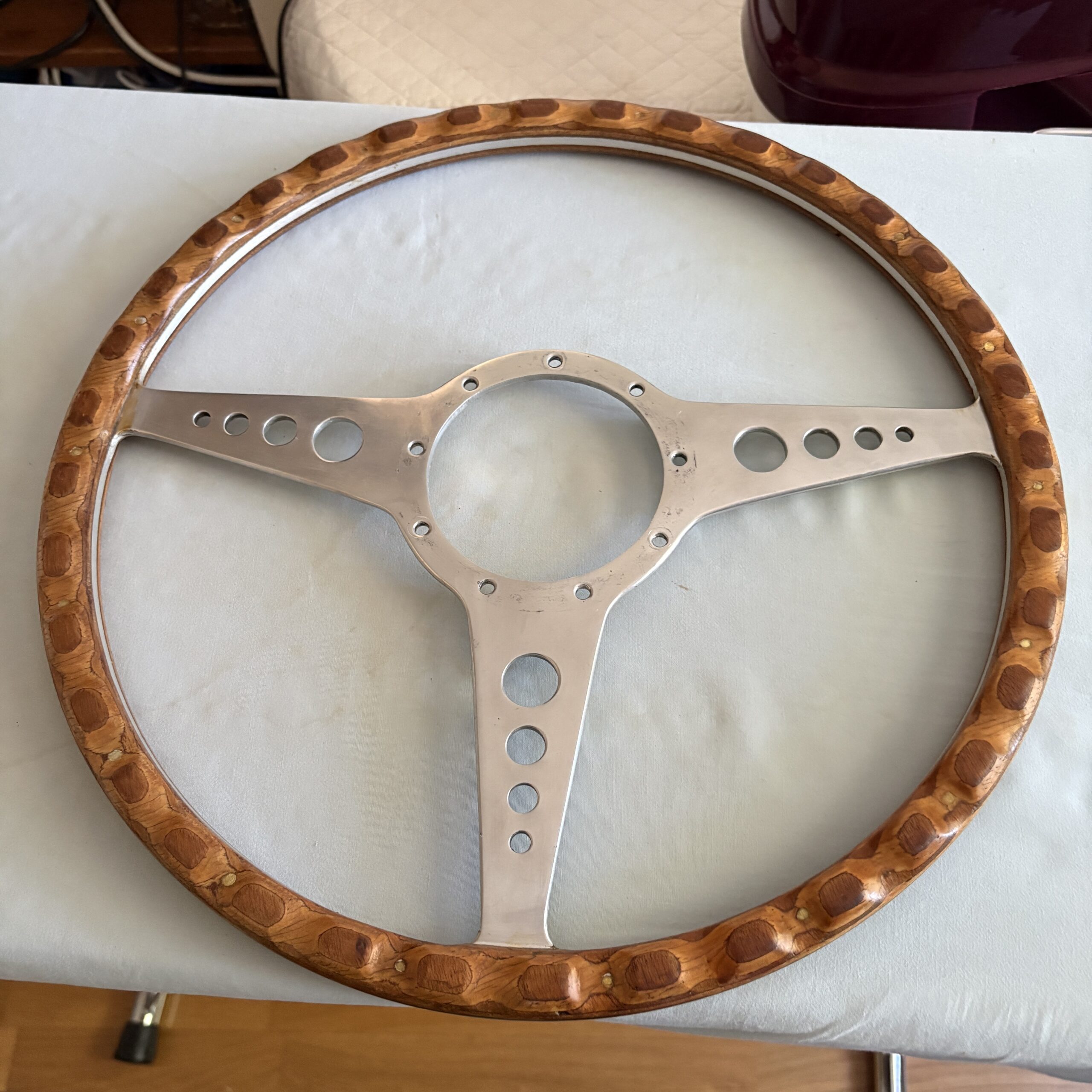 VOLANT PLAT MOTOLITA BOIS DIAMETRE 38CM