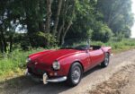 TRIUMPH SPITFIRE Mk2 cabriolet, 1967, rouge, overdrive, 103 517 km. Excellent état.