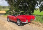 TRIUMPH SPITFIRE Mk2 cabriolet, 1967, rouge, overdrive, 103 517 km. Excellent état.